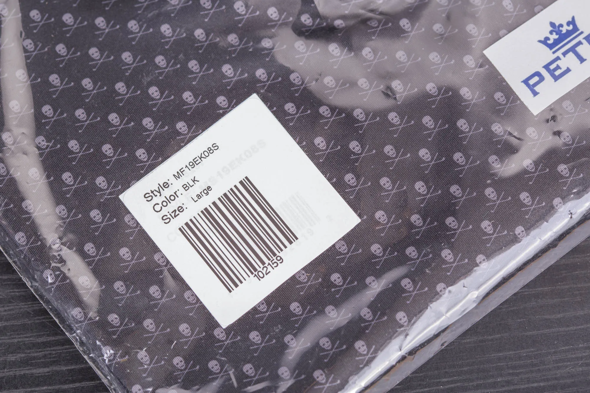 2019 Halloween Peter Millar Skull & Bones Summer Comfort Black Polo Shirt