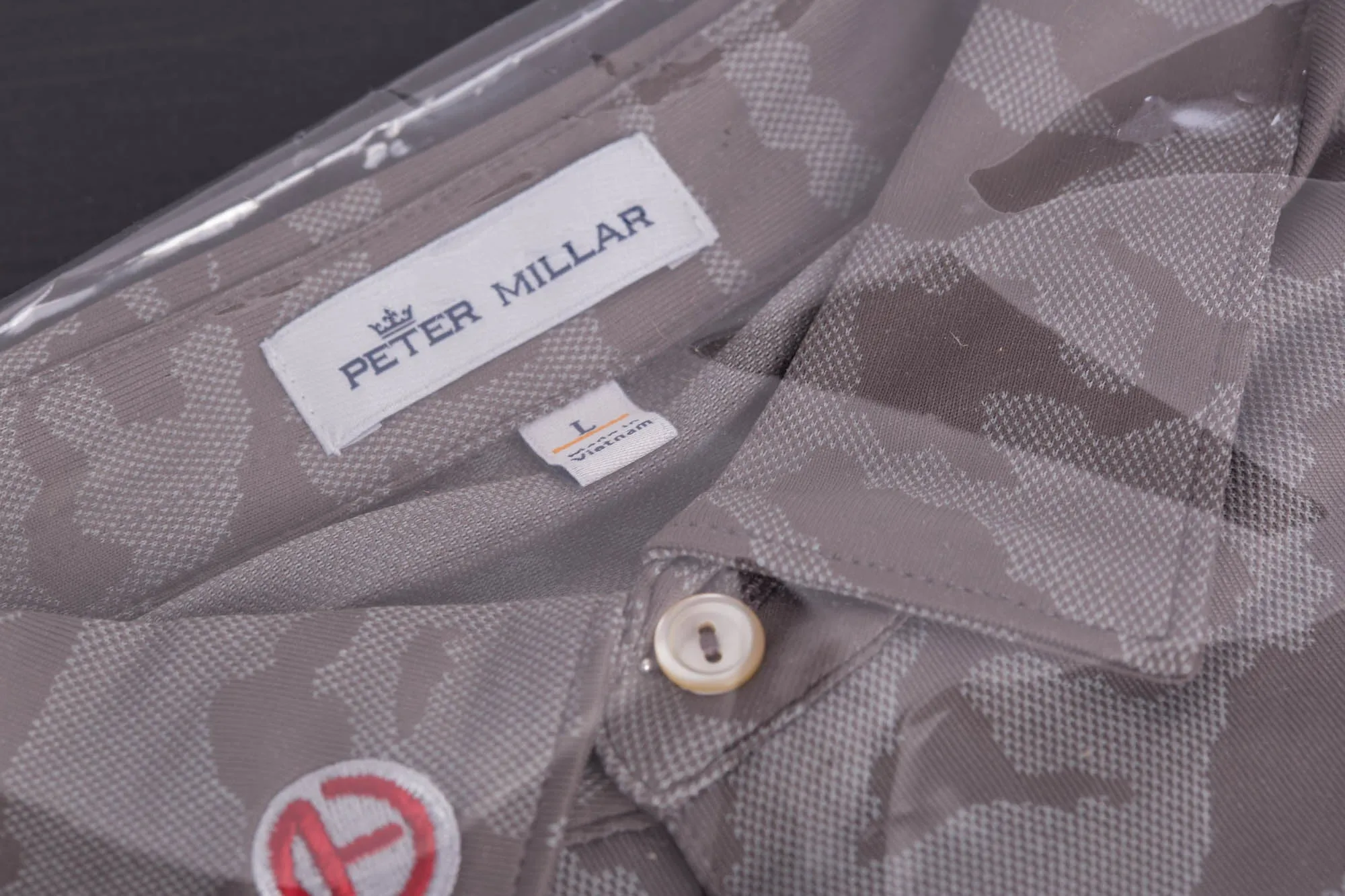 2019 Masters Hot Head Harry Tour Tech Fabric Carl Camo Plaited Stretch Smoke Polo Shirt
