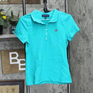Aeropostale Girls A87 Short Sleeve Polo Shirt 1678eb81398d9a Aqua Blue Green XL