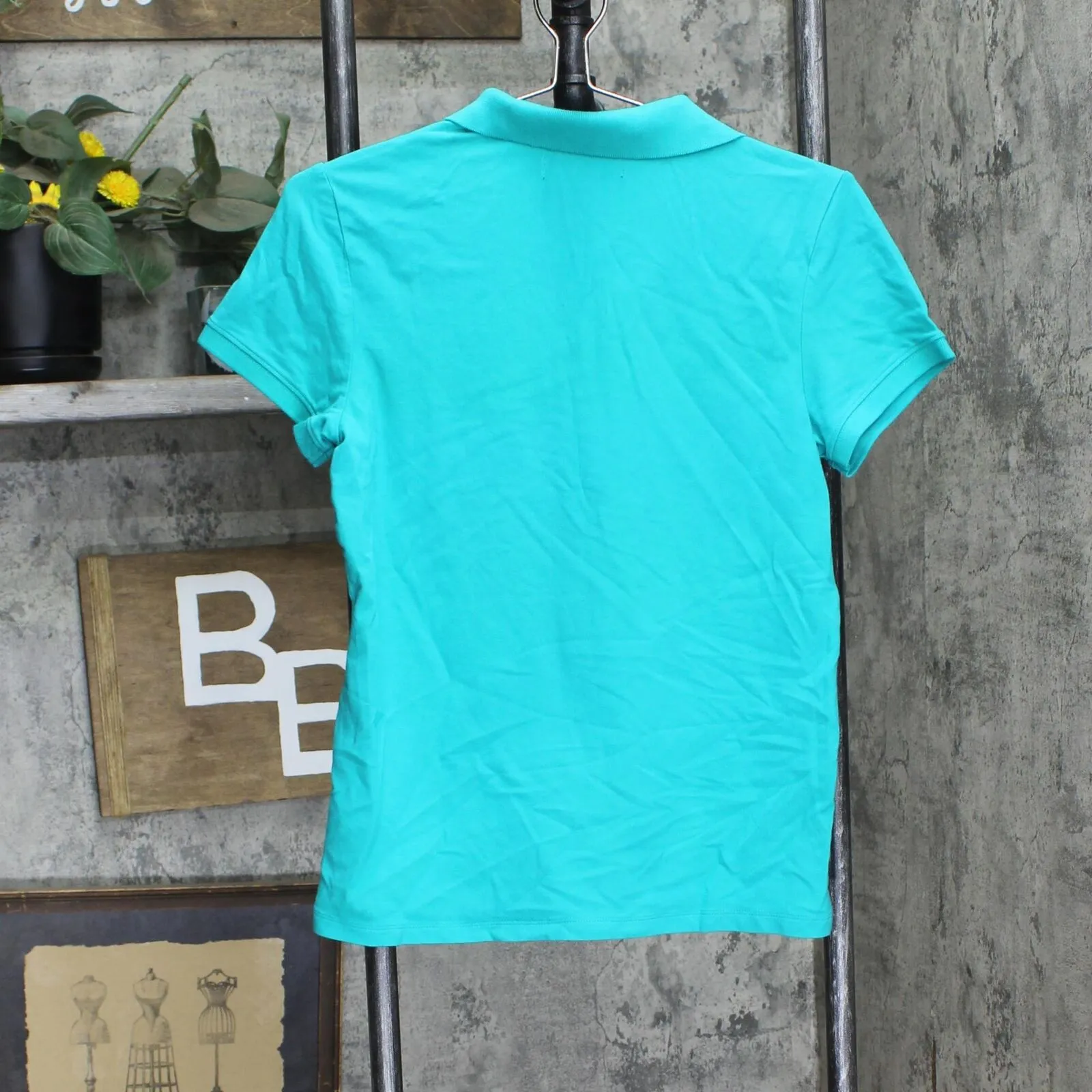 Aeropostale Girls A87 Short Sleeve Polo Shirt 1678eb81398d9a Aqua Blue Green XL