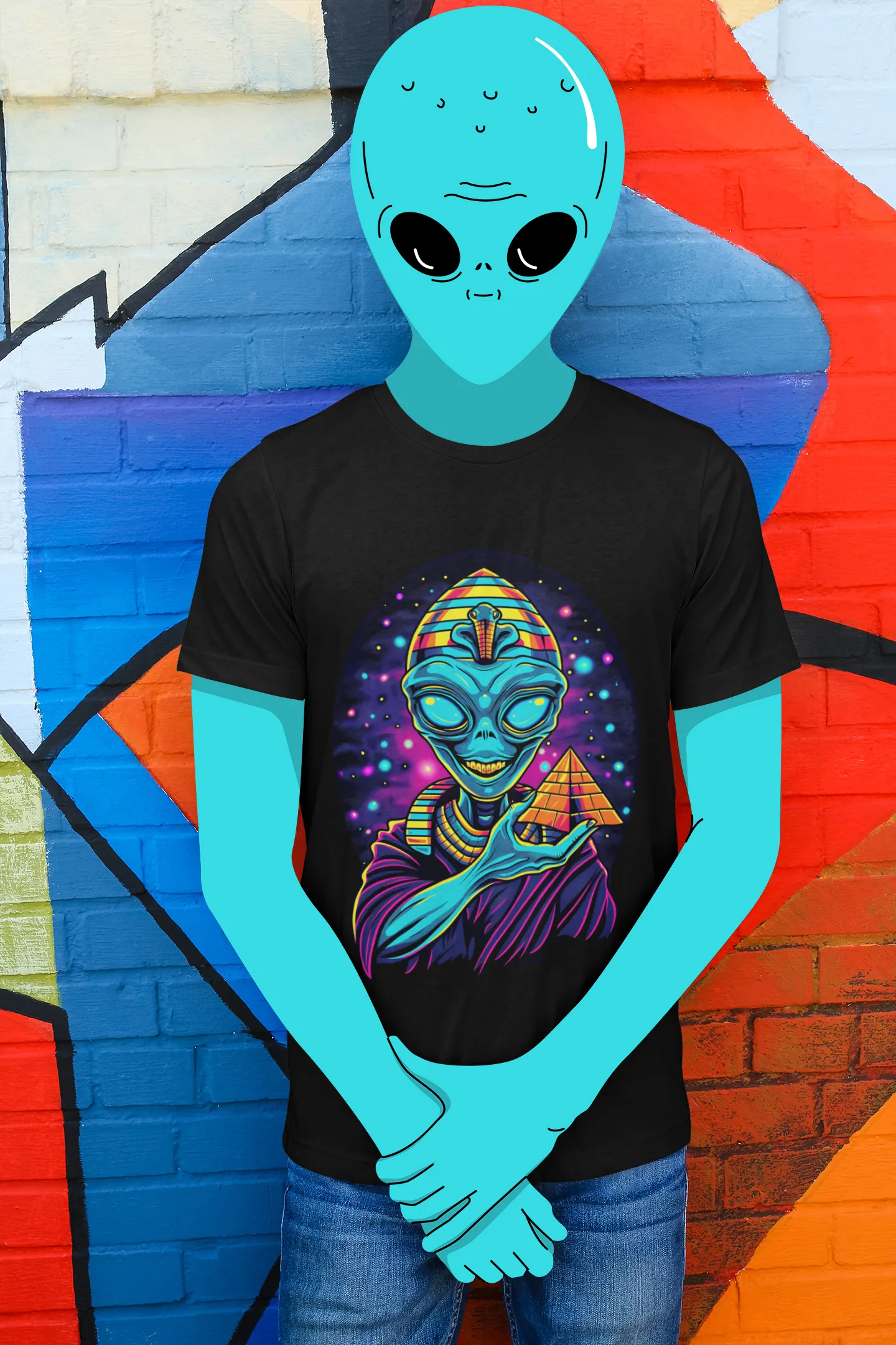 Ancient Alien Pharaoh Men's Classic Fit Lightweight Jersey T-Shirt