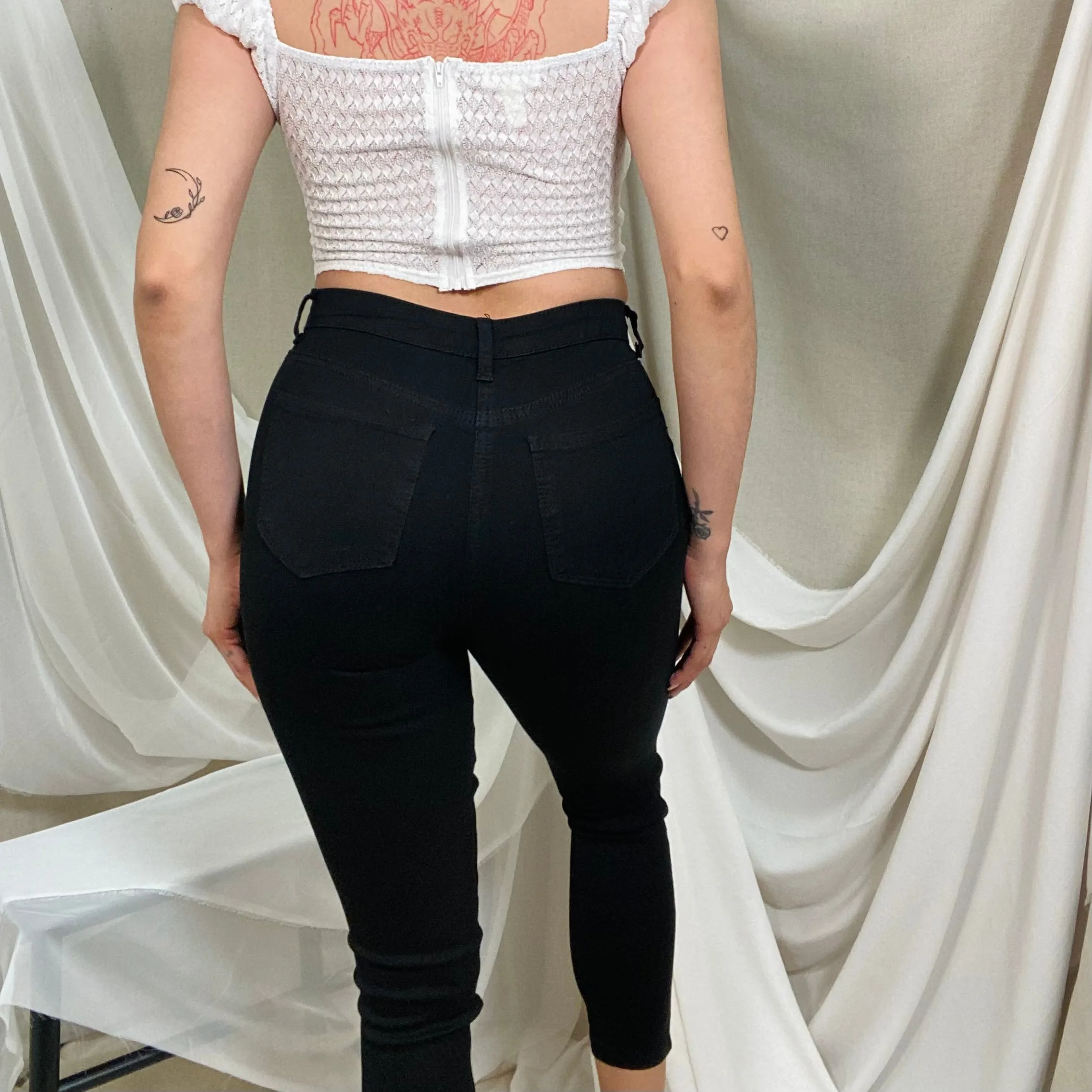 Angel High Rise Jeans (Black)