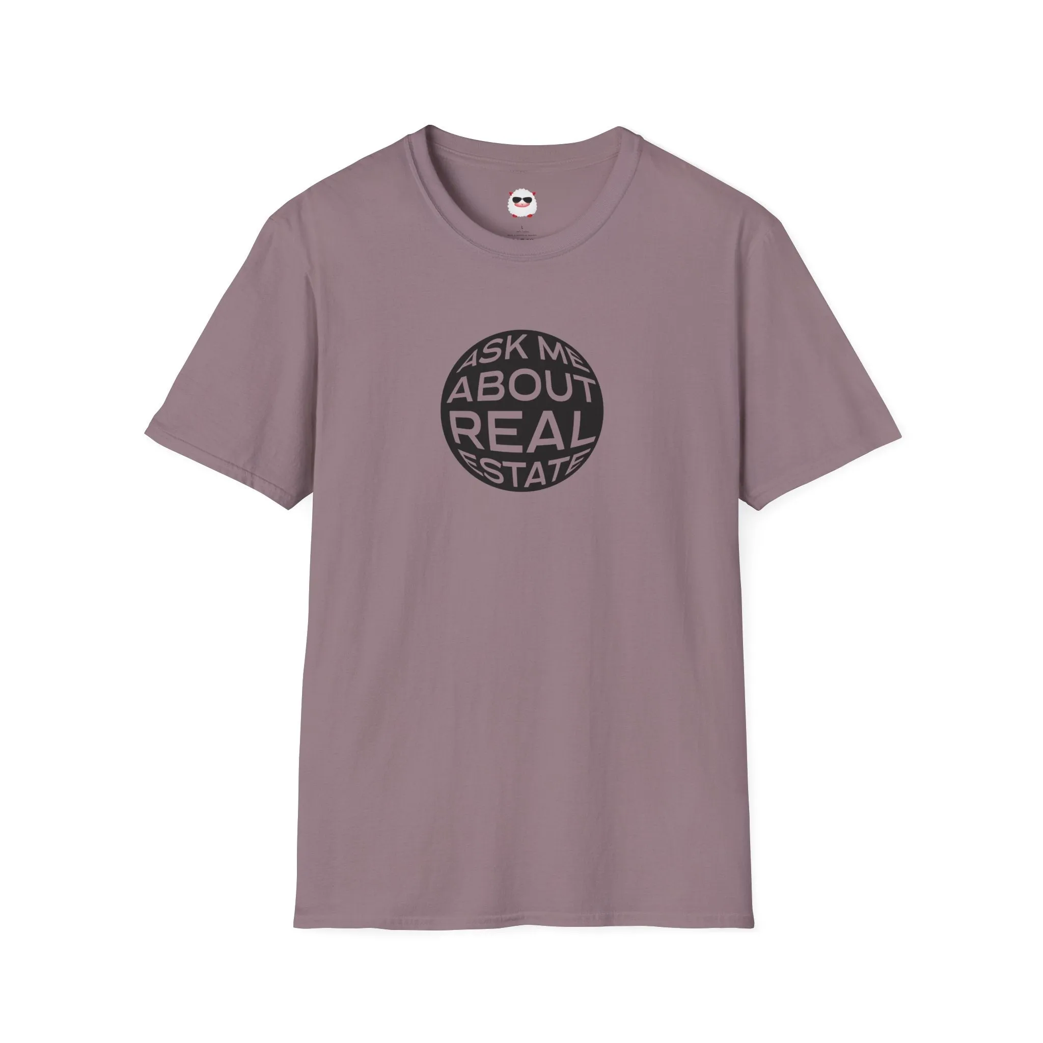 Ask Me About Real Estate Circle Unisex Softstyle T-Shirt