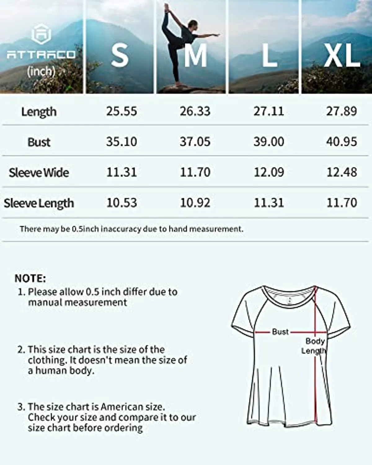 ATTRACO Women Workout Shirts Short Sleeve Athletic Running Gym Tee Shirts Yoga Top Split Back