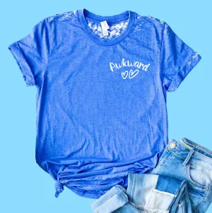 Awkward Shirt | Funny Shirt | Acid Wash T Shirt | Unisex Crew