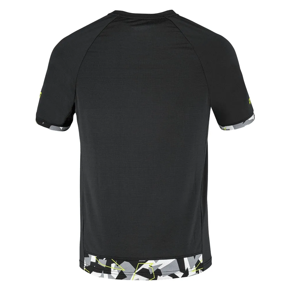 Babolat Aero Crew Neck Mens Badminton T-Shirt - Black