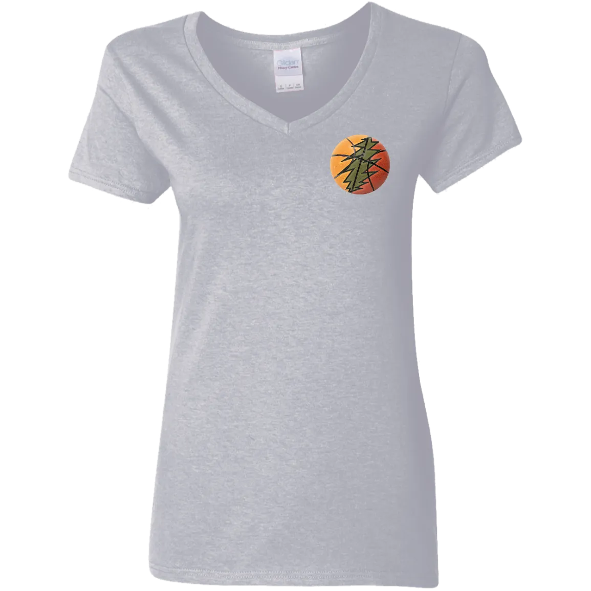 Basketball Bolt - Womens Classic V-Neck T-Shirt