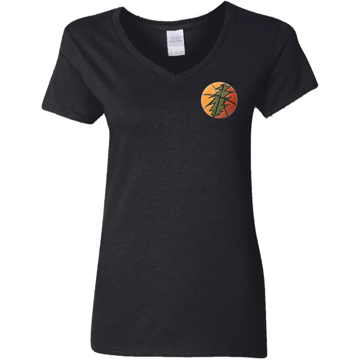 Basketball Bolt - Womens Classic V-Neck T-Shirt