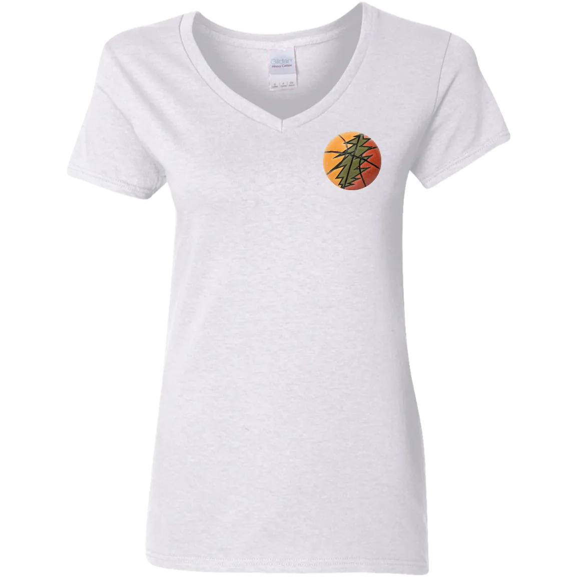 Basketball Bolt - Womens Classic V-Neck T-Shirt
