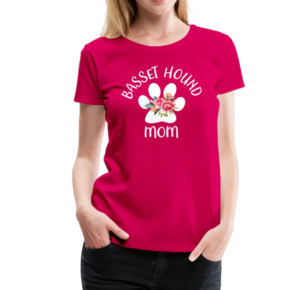 Basset Hound Mom Women’s Premium T-Shirt (CK1529)
