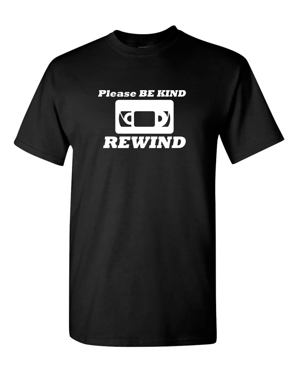 Be Kind & Rewind Funny Tee Retro Pop Culture VHS T-Shirt