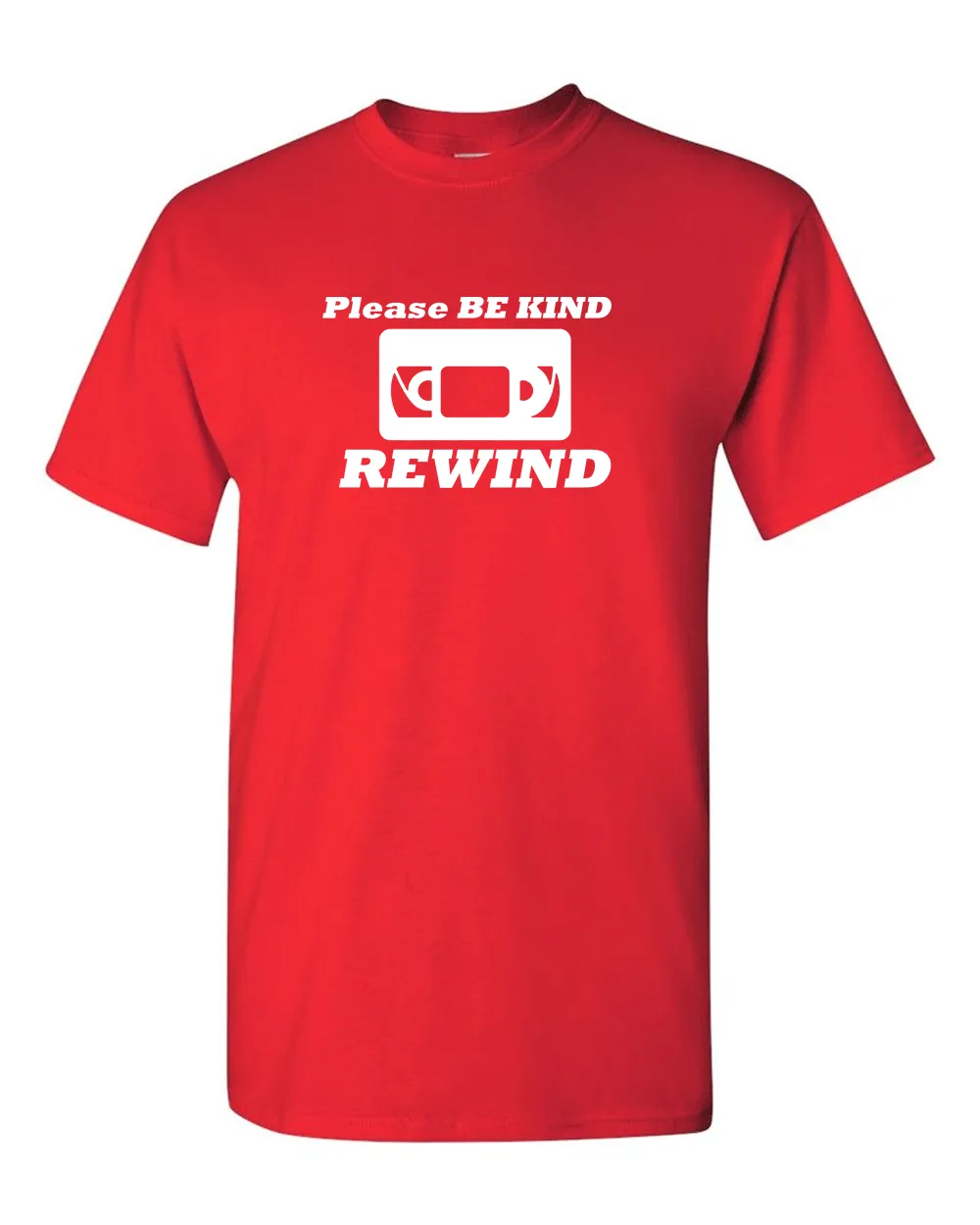 Be Kind & Rewind Funny Tee Retro Pop Culture VHS T-Shirt