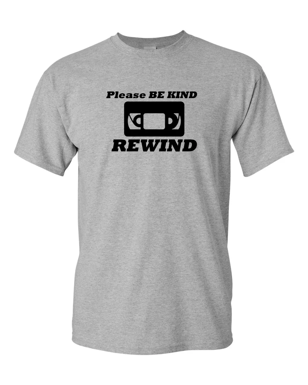 Be Kind & Rewind Funny Tee Retro Pop Culture VHS T-Shirt