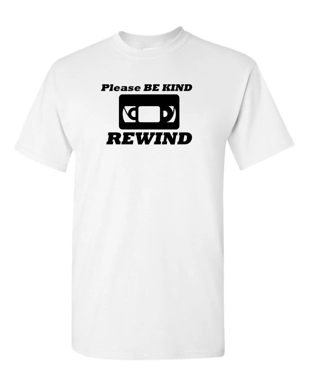 Be Kind & Rewind Funny Tee Retro Pop Culture VHS T-Shirt