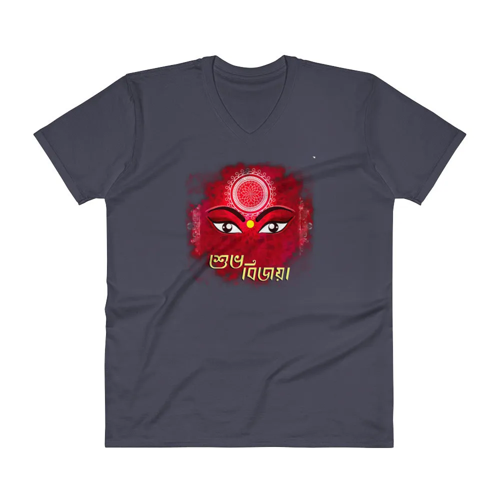 Bengali Lightweight Fashion V-Neck T-Shirt - Shubho Bijoya