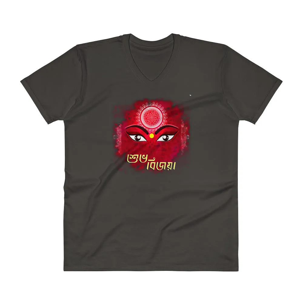 Bengali Lightweight Fashion V-Neck T-Shirt - Shubho Bijoya