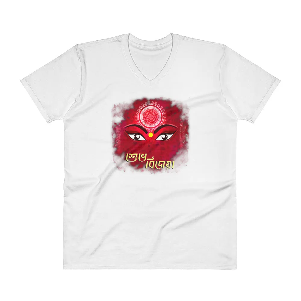 Bengali Lightweight Fashion V-Neck T-Shirt - Shubho Bijoya