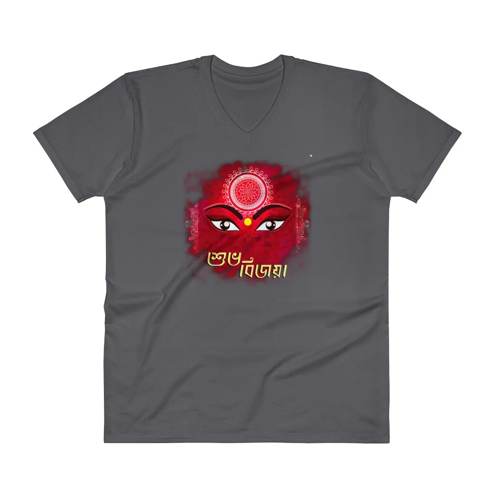 Bengali Lightweight Fashion V-Neck T-Shirt - Shubho Bijoya