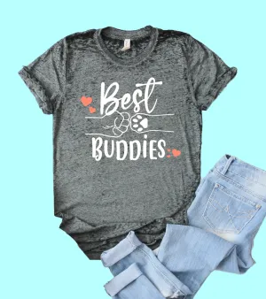 Best Buddies Shirt | Acid Wash T Shirt | Unisex Crew