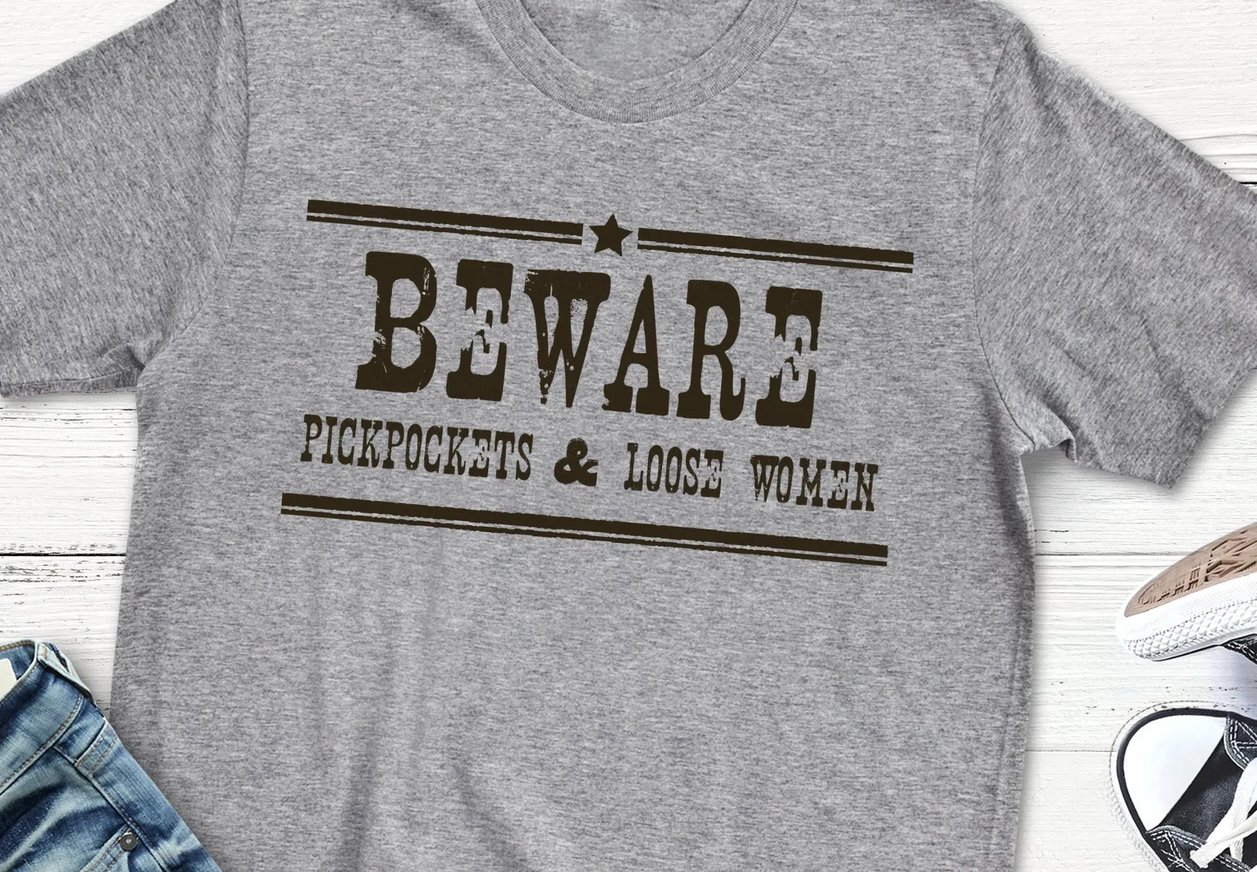 Beware Pickpockets and Loose Unisex T Shirt