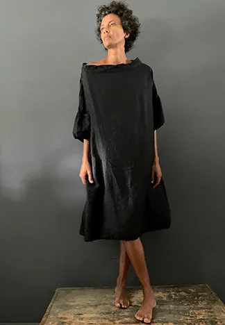 BOAT NECK DRESS LINEN
