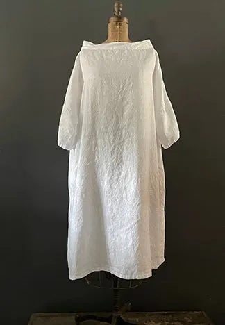 BOAT NECK DRESS LINEN