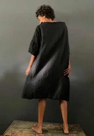 BOAT NECK DRESS LINEN