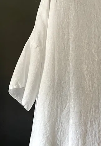 BOAT NECK DRESS LINEN