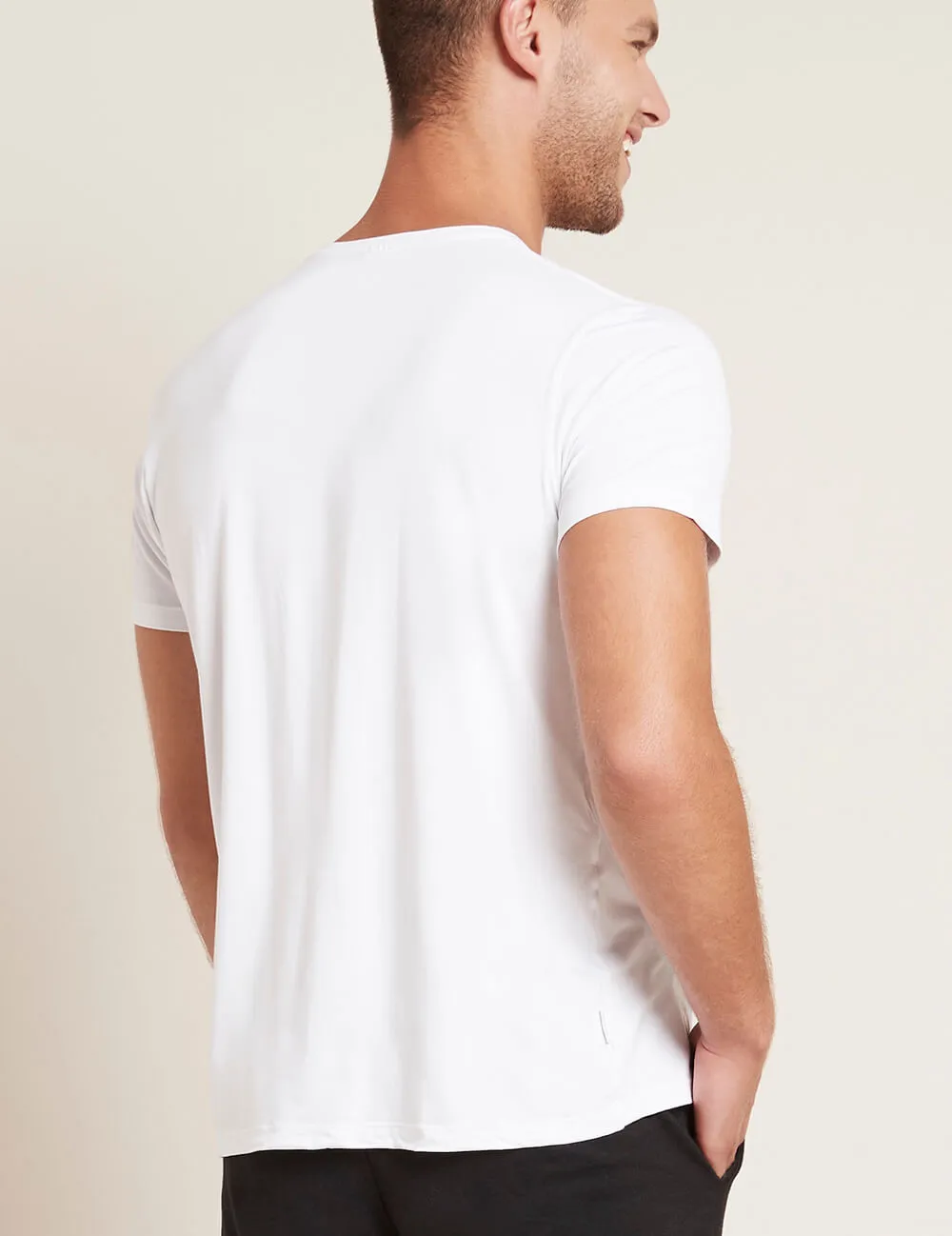 Boody Bamboo EcoWear Men's Crew Neck T-Shirt White, (Small)