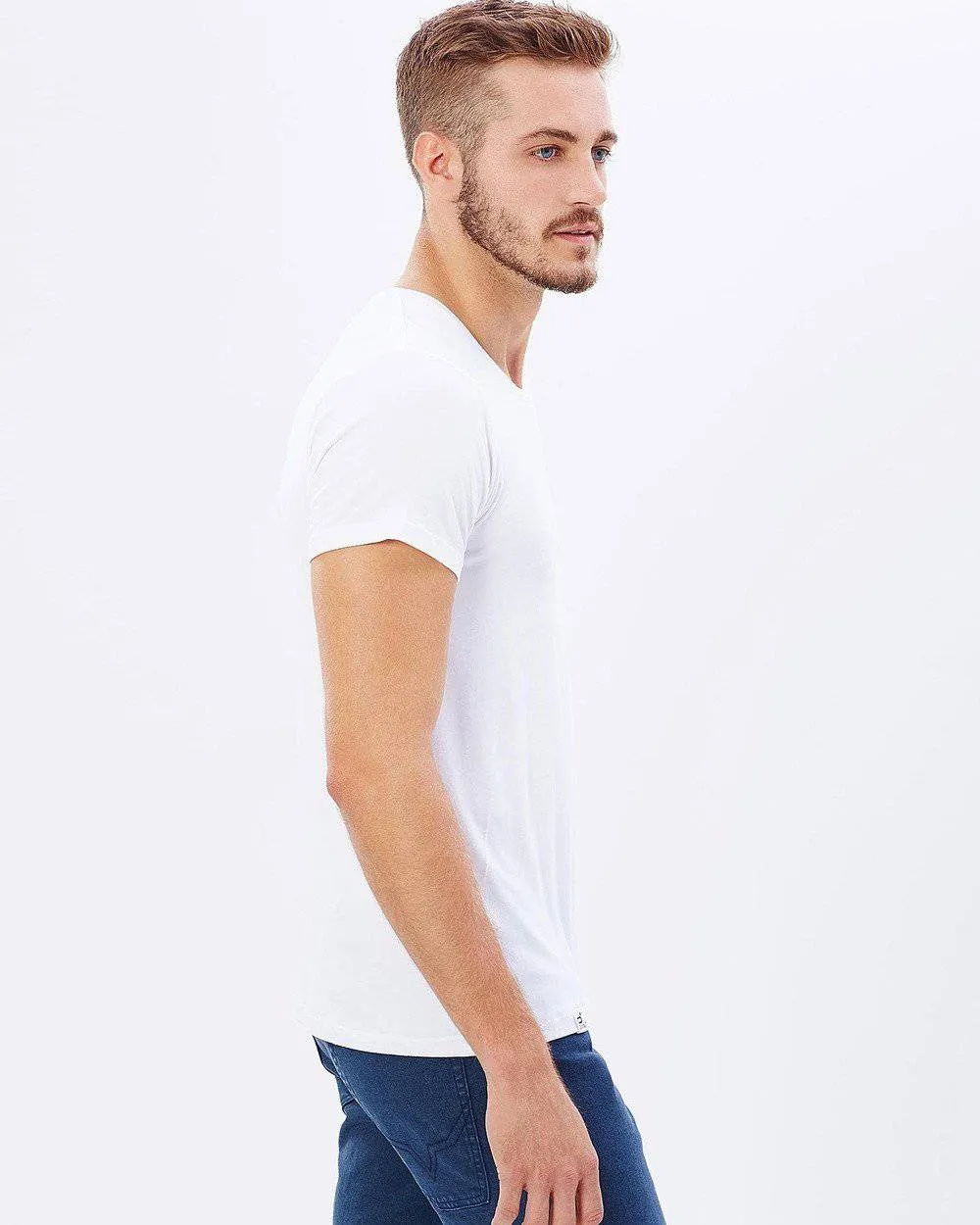 Boody Bamboo EcoWear Men's Crew Neck T-Shirt White, (Small)