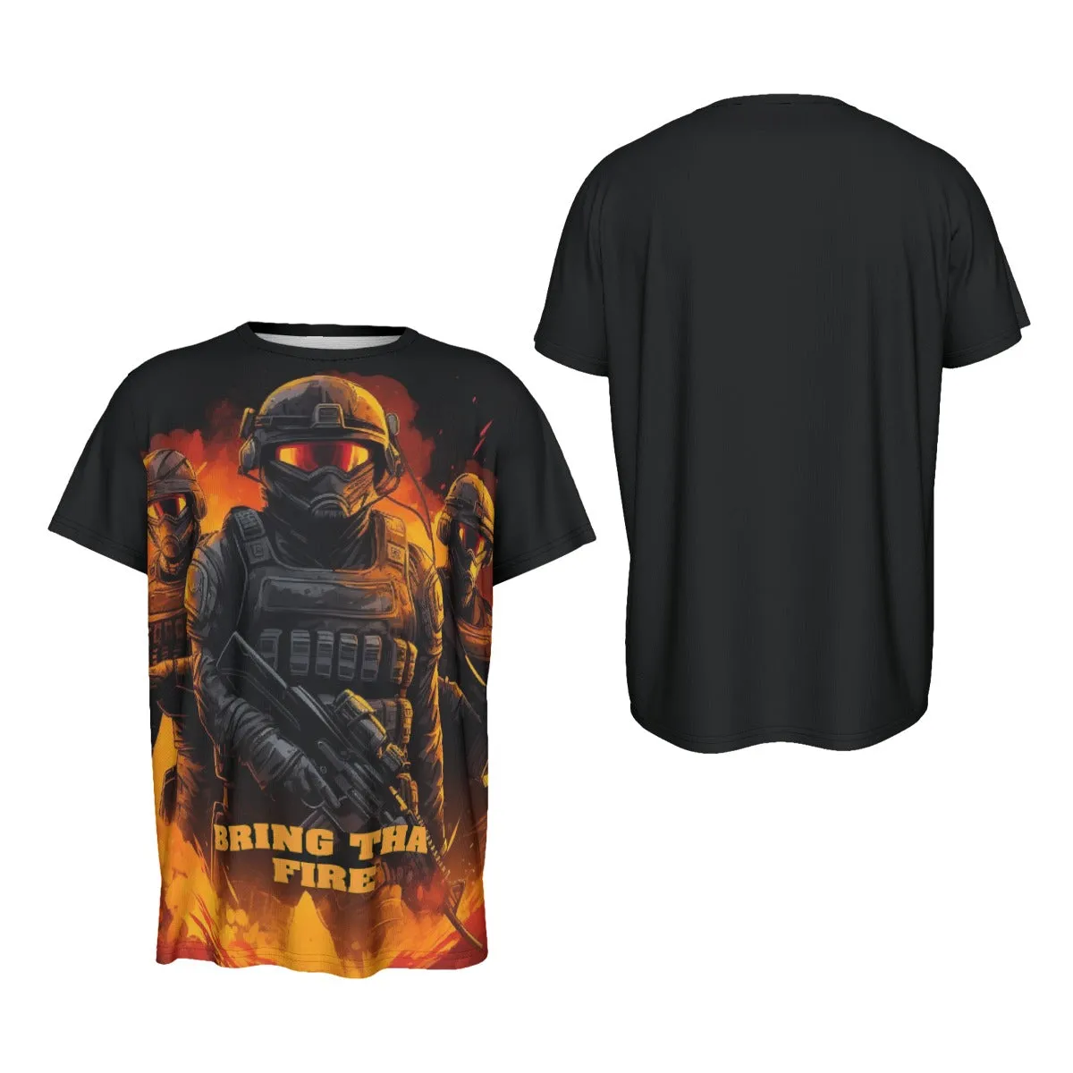 Bring the Fire Men's Round Neck Short Sleeve T-Shirt
