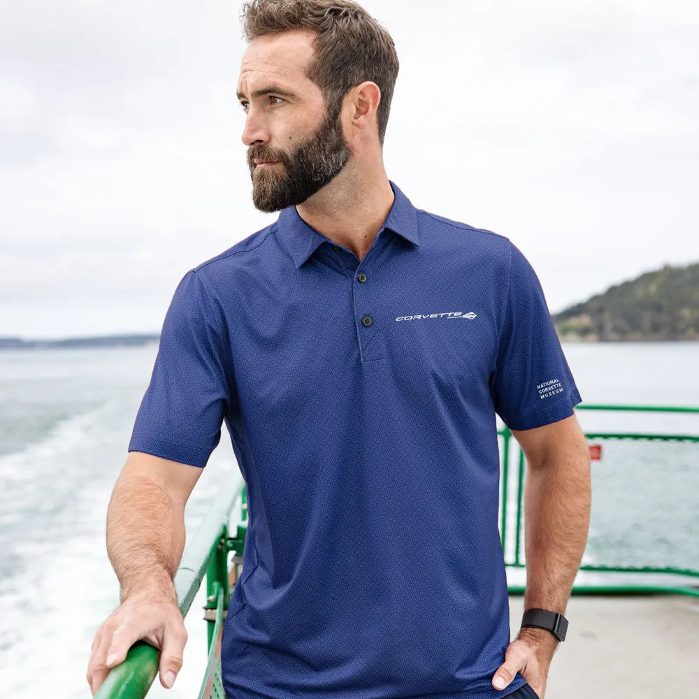 C8 Corvette Stingray Men's Geo Print Polo