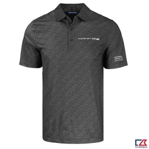 C8 Corvette Stingray Men's Pebble Print Polo