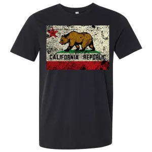 California State Flag Distressed Asst Colors Mens Fitted T-Shirt/tee