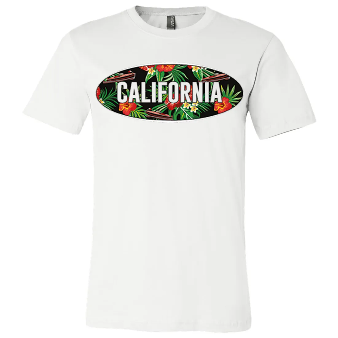 California Tropical Flowers Logo Asst Colors Mens Lightweight Fitted T-Shirt/tee