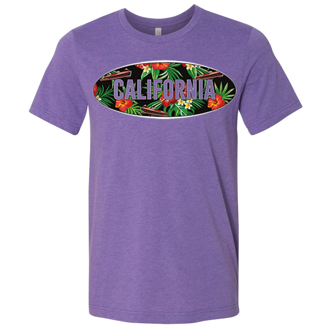 California Tropical Flowers Logo Asst Colors Mens Lightweight Fitted T-Shirt/tee