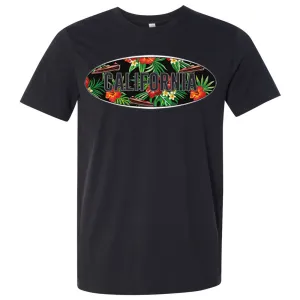 California Tropical Flowers Logo Asst Colors Mens Lightweight Fitted T-Shirt/tee