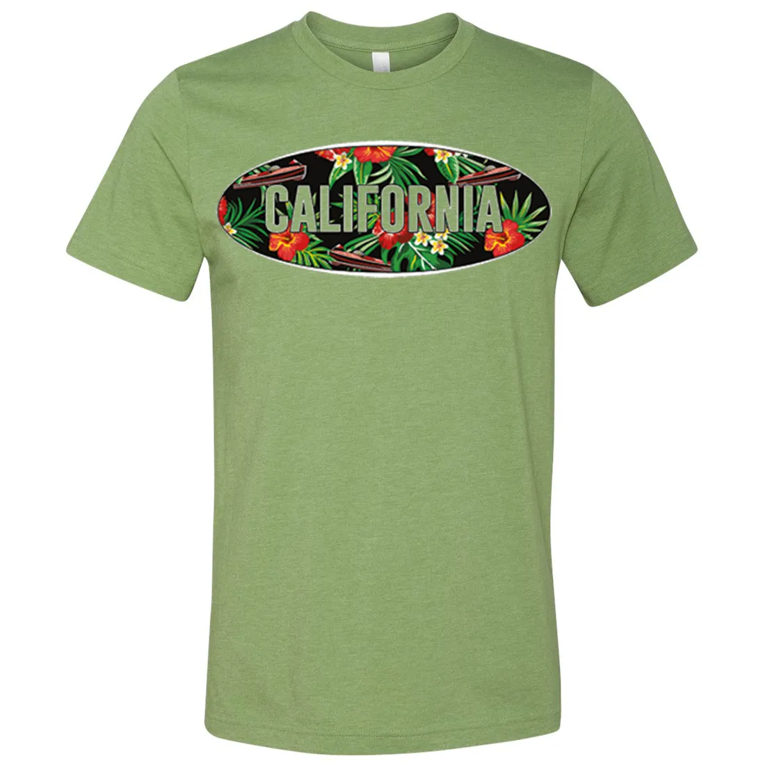 California Tropical Flowers Logo Asst Colors Mens Lightweight Fitted T-Shirt/tee