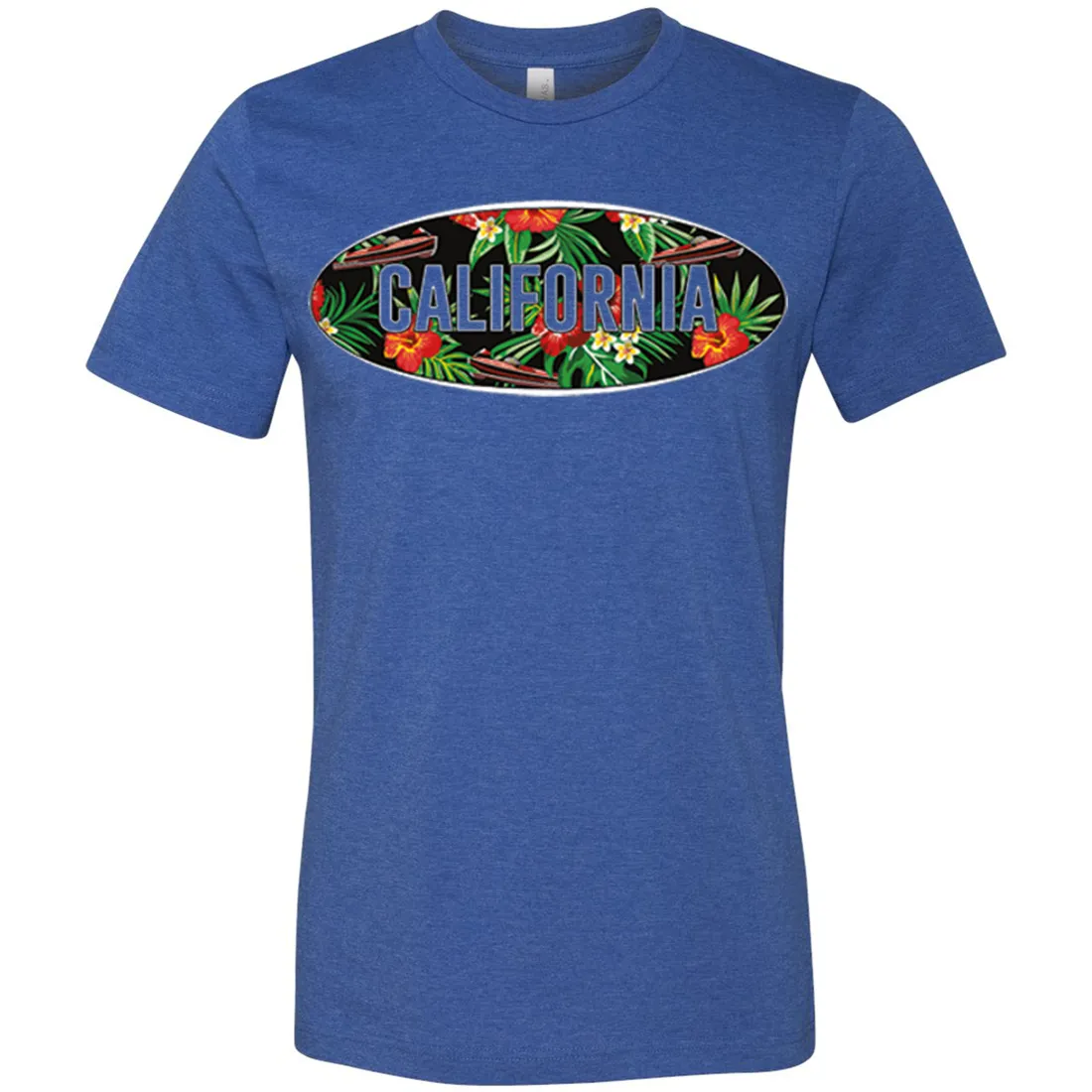 California Tropical Flowers Logo Asst Colors Mens Lightweight Fitted T-Shirt/tee
