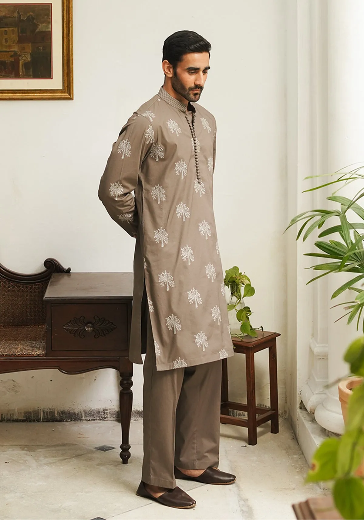 CARAMEL BROWN KURTA PAJAMA