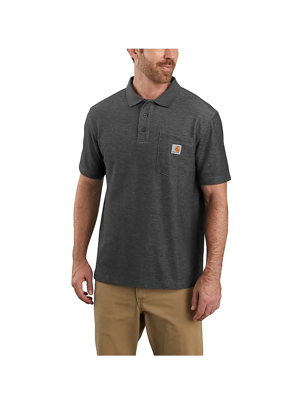 Carhartt Men's Loose Fit Midweight Short-Sleeve Pocket Polo