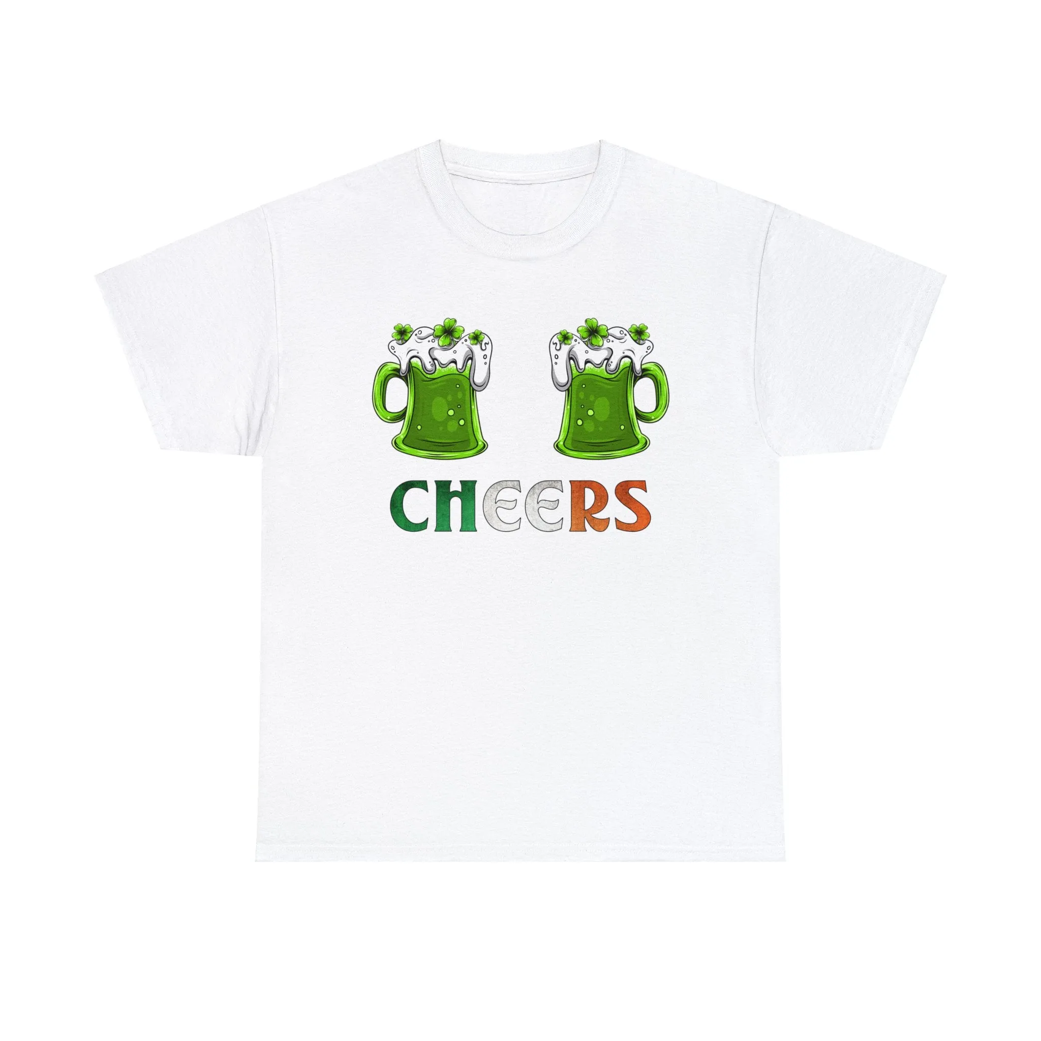 Cheers Unisex White Cotton Tee