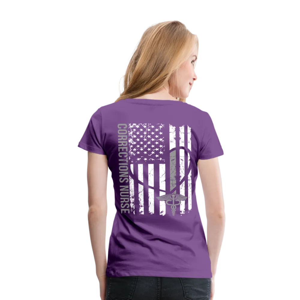 Corrections Nurse Flag Women’s Premium T-Shirt