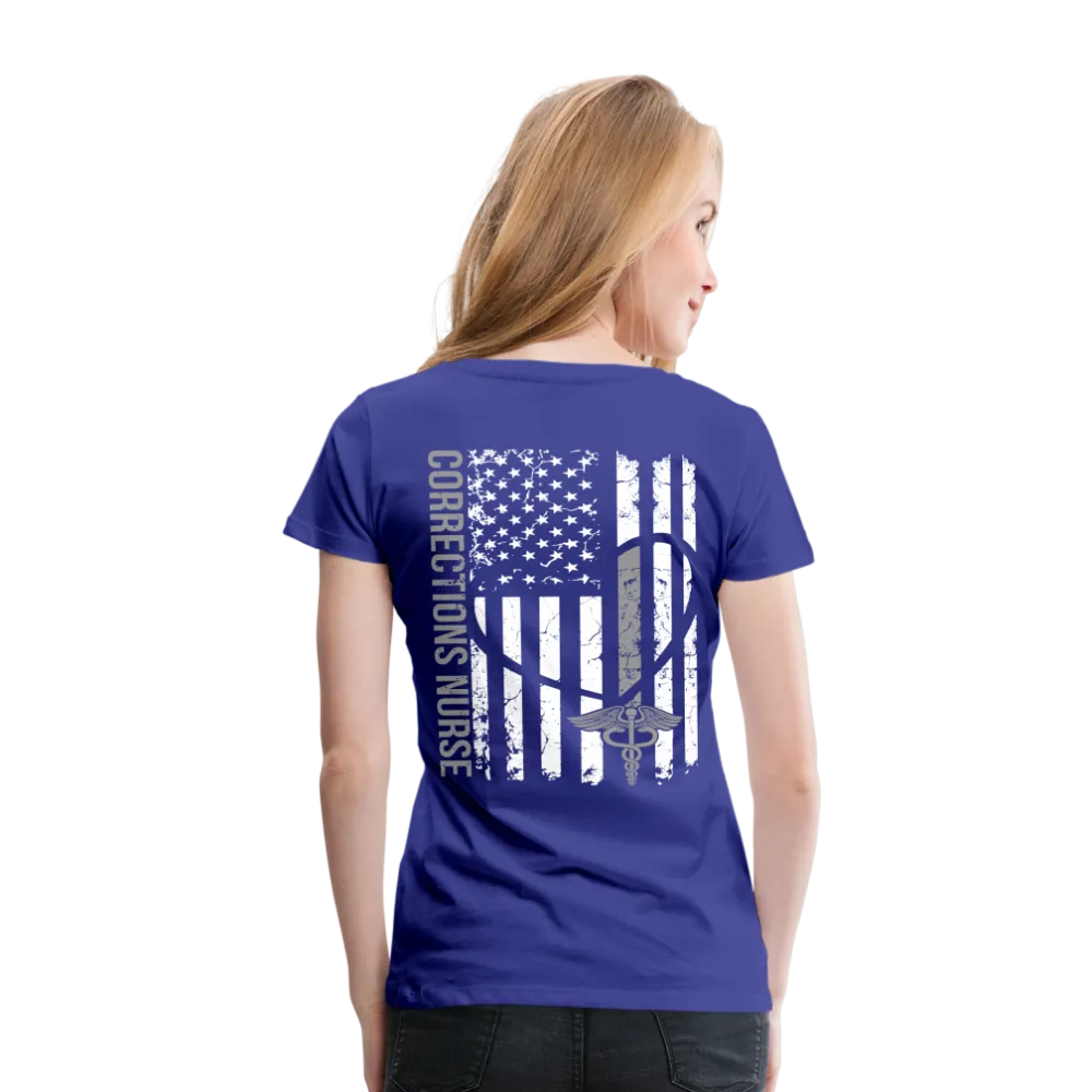Corrections Nurse Flag Women’s Premium T-Shirt
