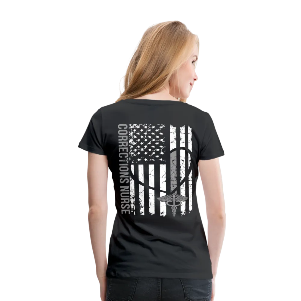 Corrections Nurse Flag Women’s Premium T-Shirt