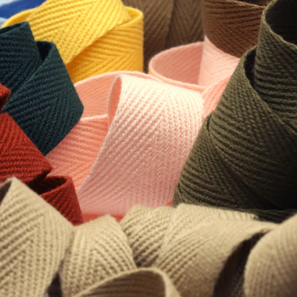 Cotton Herringbone Tape #142 Coffee Brown