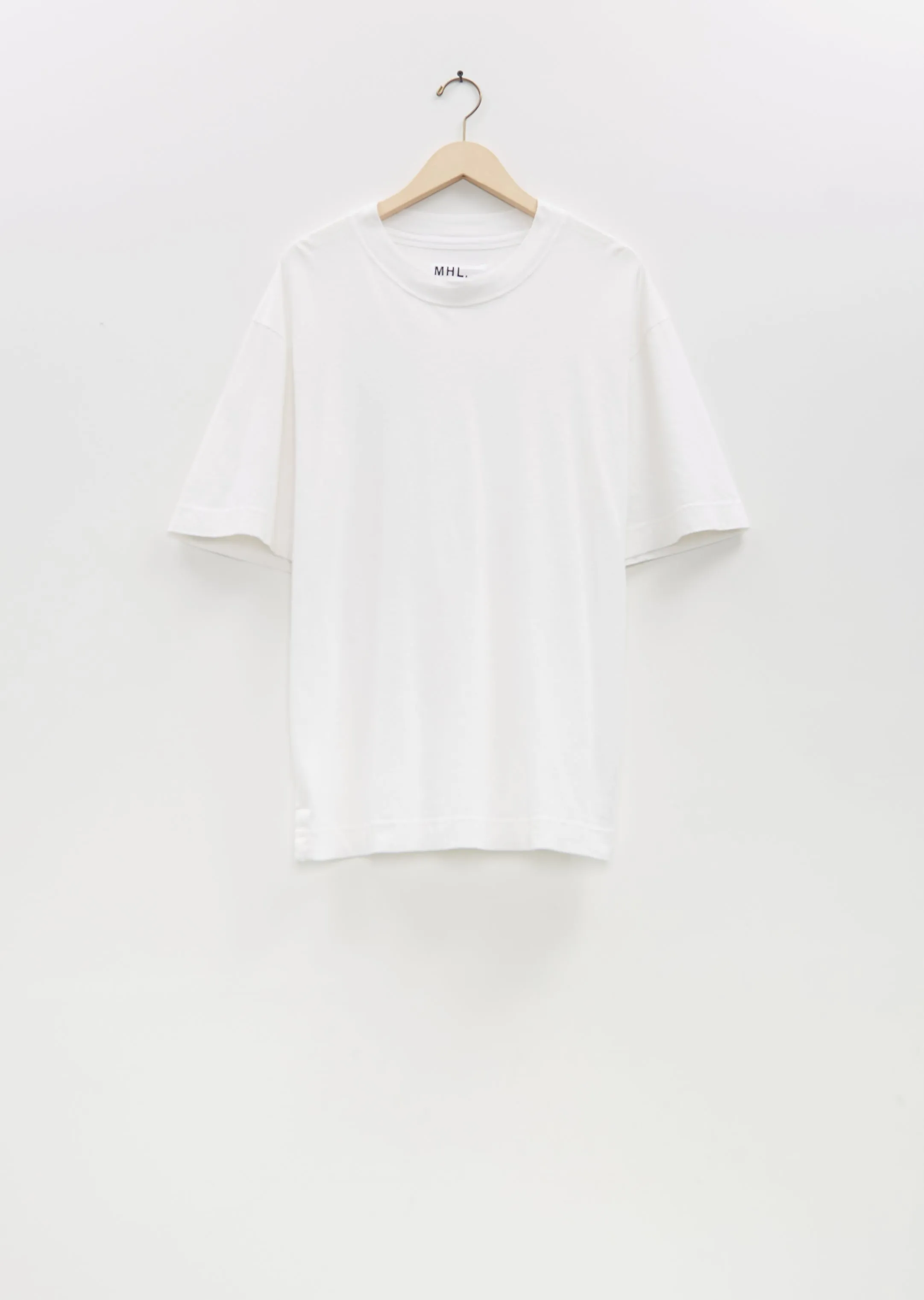Cotton Linen Simple T-Shirt  — White