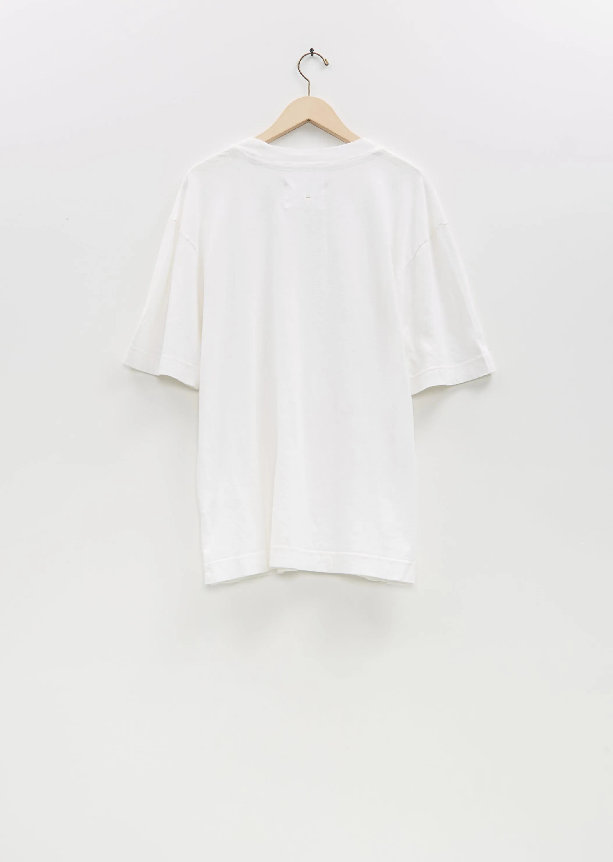 Cotton Linen Simple T-Shirt  — White