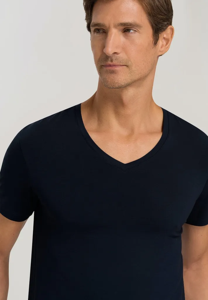 Cotton Superior - Short-Sleeved V-Neck Top
