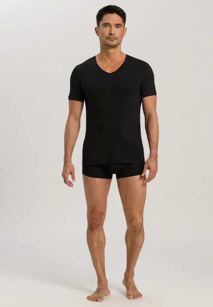 Cotton Superior - Short-Sleeved V-Neck Top